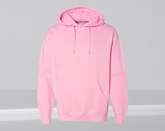 Pink Pullover Long Sleeve Hoodie, Soft Hoodie With Longsleeves