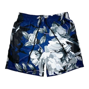 Floral Pattern Mesh Basketball and Running Shorts
