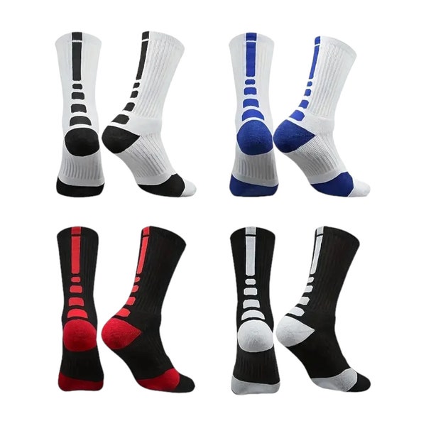Basketball Socks Elite Dri-Fit,  Mid Calf Sports Socks, US Large 8-12 Size