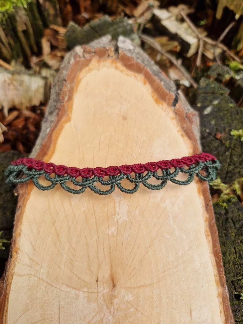 Anklet with small gemstones and brass beads image 2