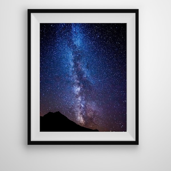 Night Sky Print,Starry Sky Poster, Night Landscape, Scenery, Printable Wall Art, Instant Download,Landscape,Milky way Wall Art