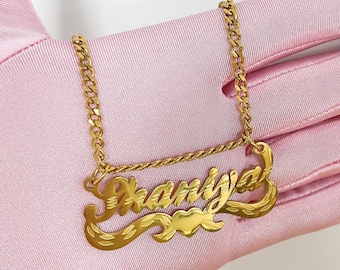 Alhudapk Com Shivani Name Gold Chain Nameplate Necklace Shivani