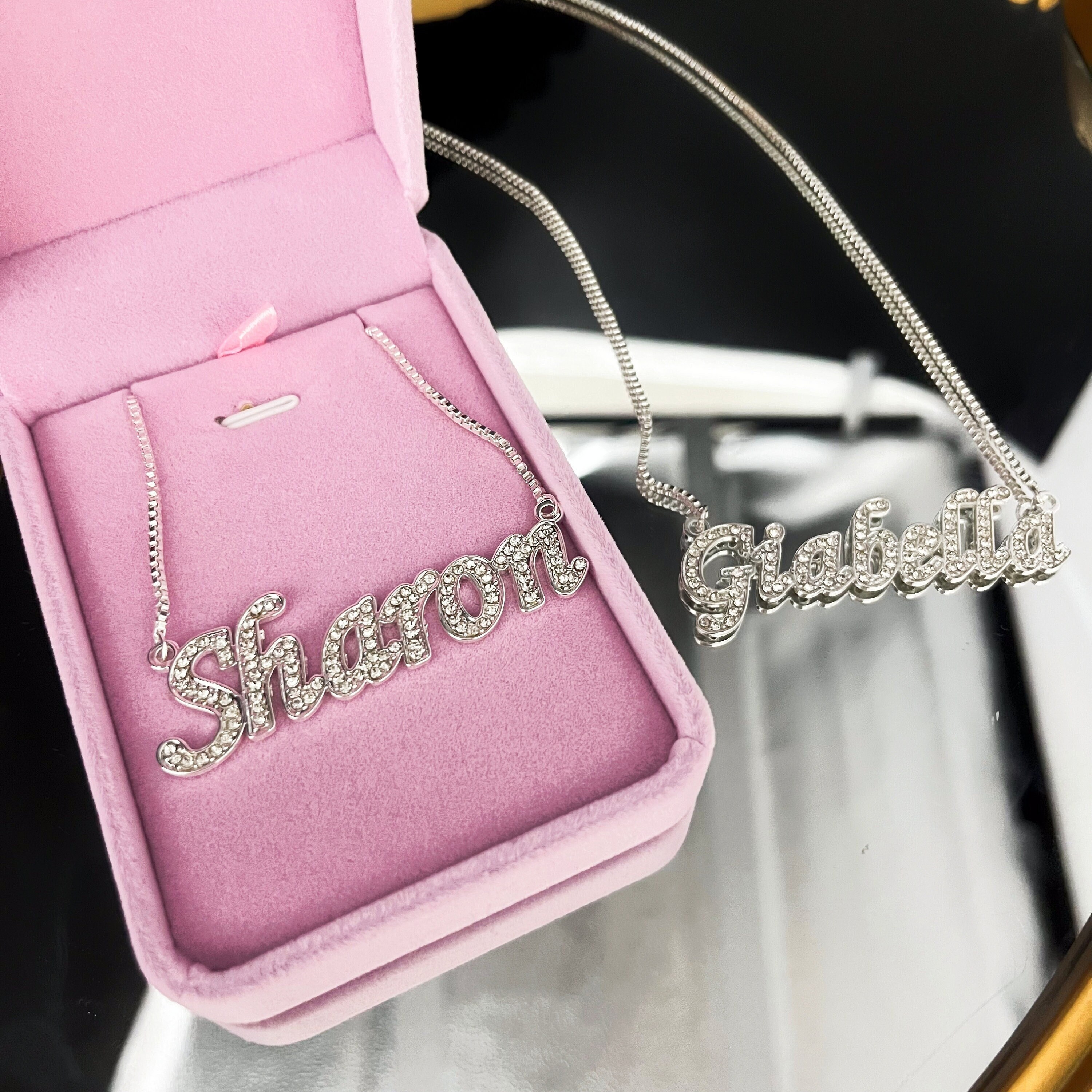 Iced out 2024 name necklace
