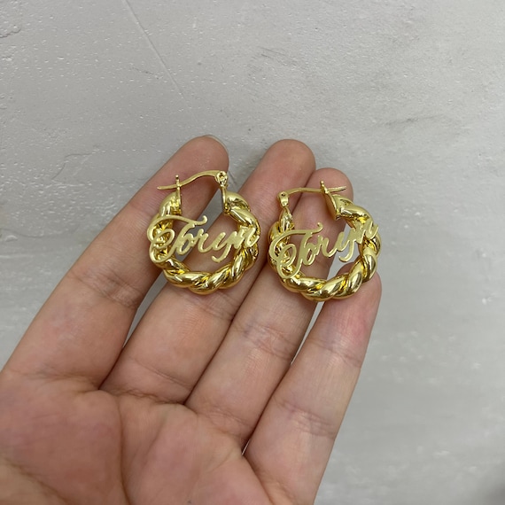 Baby name earrings sale