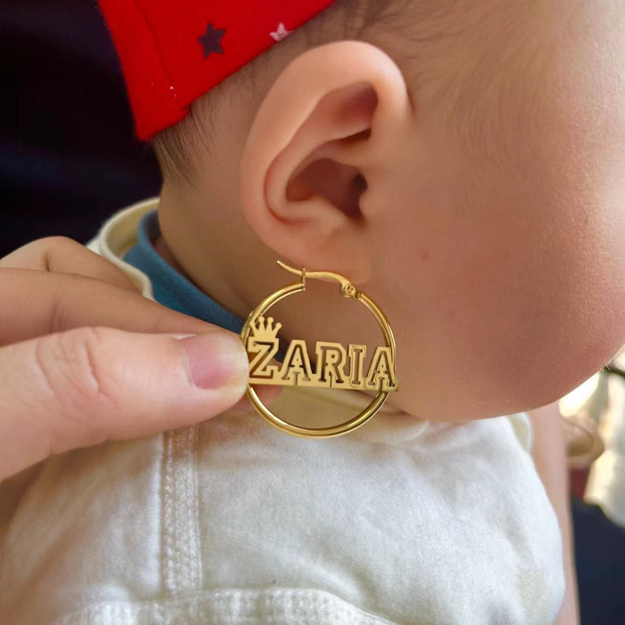 Teddy Bear CZ Stud Baby Earrings 14K Yellow Gold – TousiAttar Jewelers