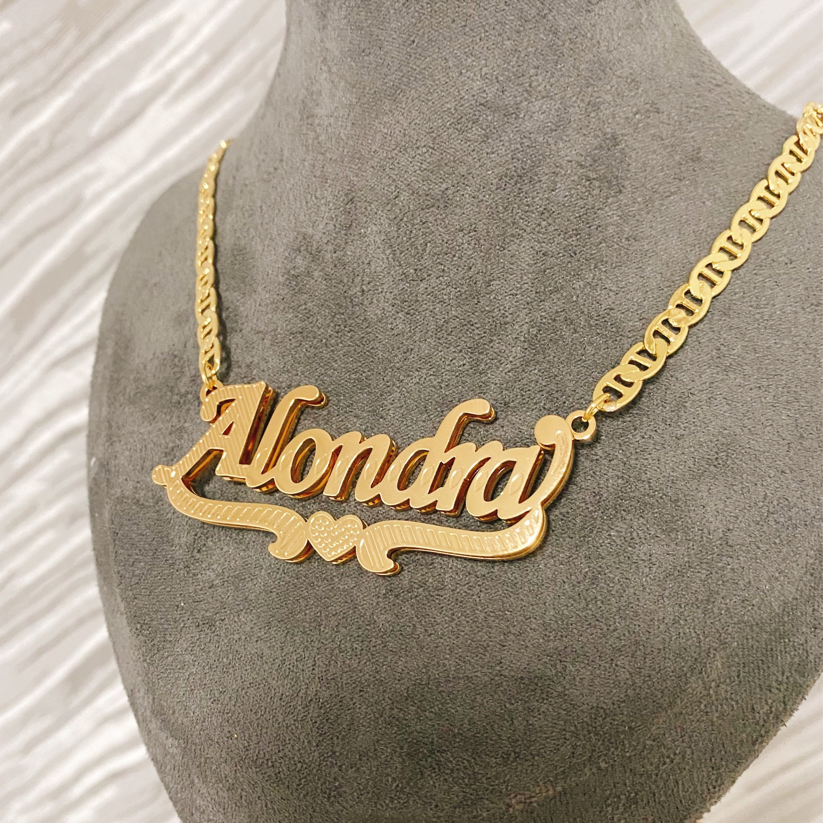 Double Plated Name Necklace,custom Name Necklace,custom Name Double Plated Name Necklace,custom Name Necklace,custom Name