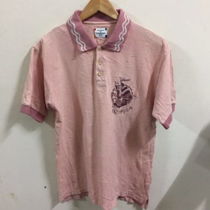 Vintage 1990s Jeans Charles Castelbajac Pacifica polo shirt size 3 medium peach