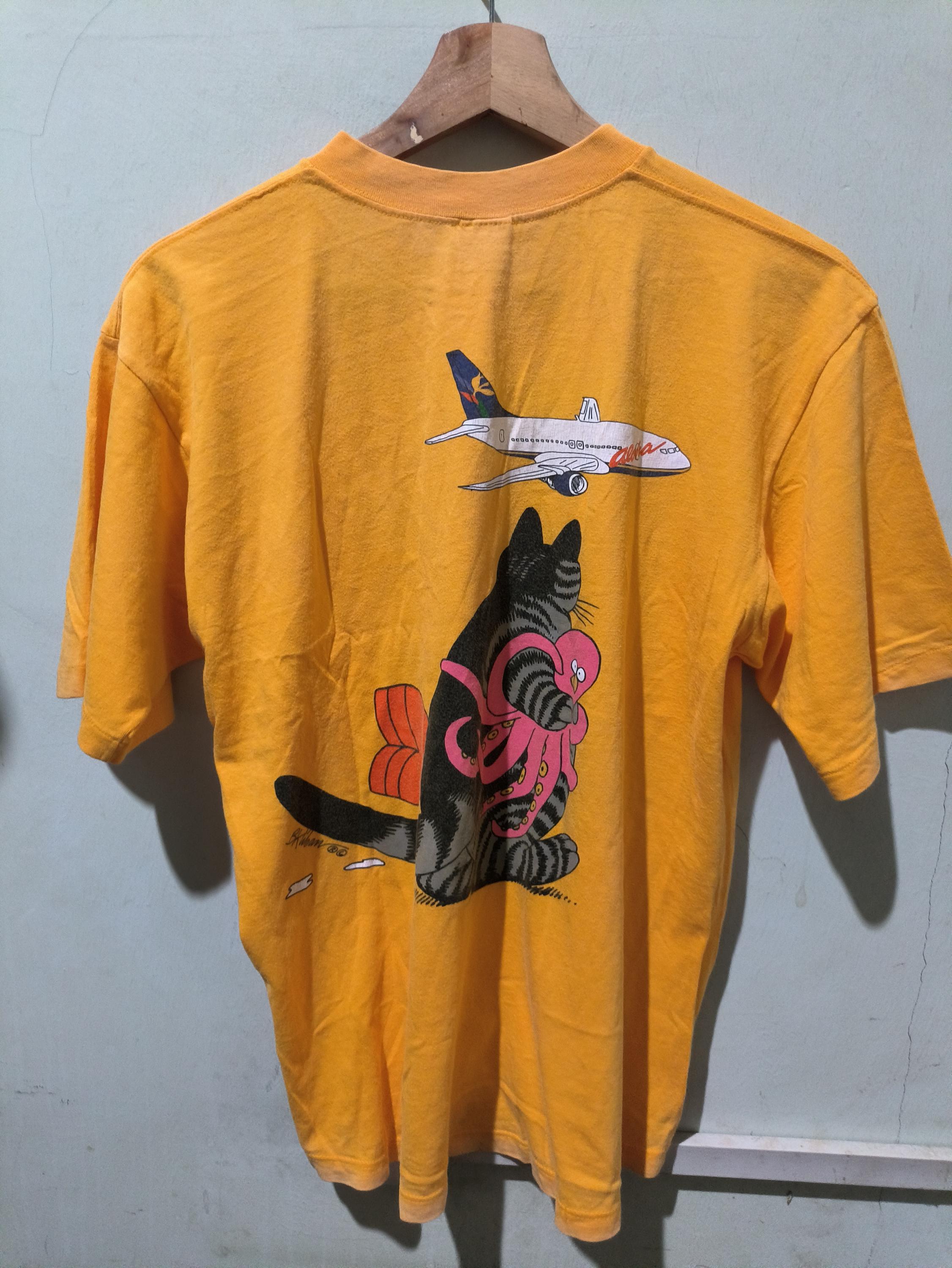 Vintage Crazy Shirt Bkliban Cats Hawaii Mirror Tshirt Size M