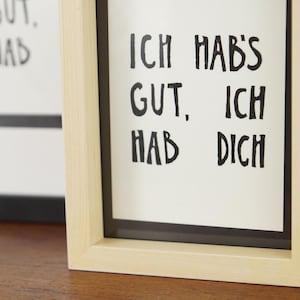 Original Linoldruck "ich habs gut" | DIN A6 Dankeskarte, Postkarte, Wandbild, Karte
