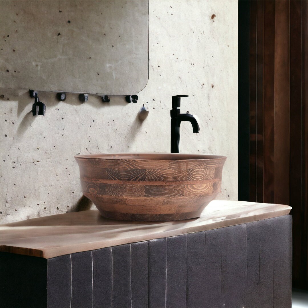 Timber Vanity Rounded Bathroom Wooden Vanity Vanities Sink Round Recrangle Wood - Etsy
