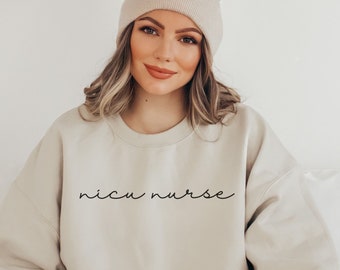 Moletom com gola redonda para enfermeira da UTIN, suéter para enfermeira da UTIN, camisas para UTI neonatal, moletom para enfermeira da unidade de terapia intensiva neonatal, esquadrão da UTIN