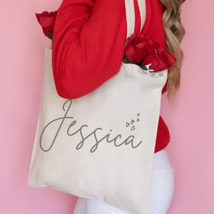 Bridesmaid Tote Bag, Bridesmaid Gift, Gift from Bride, Wedding Party Gift, Bachelorette Bag, Canvas Tote Bag, Canvas Bag, Teacher Gift