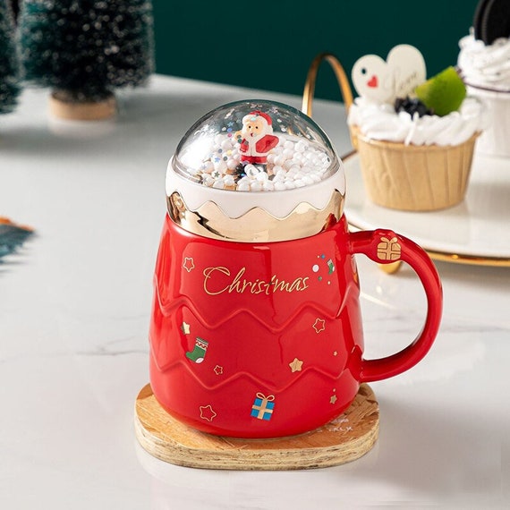 Christmas Santa Claus Straw Cup with Straw 500ml Double Wall Plastic Xmas  Cartoon Cute Glitter Tumbler Coffee Milk Mugs - AliExpress