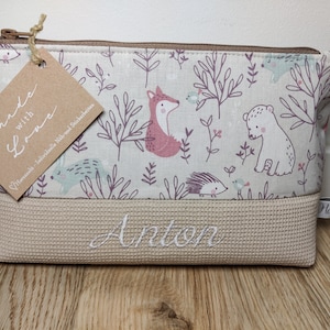 Individuelle Windeltasche/Kulturtasche, verschiedene Designs möglich, mit Name bestickt