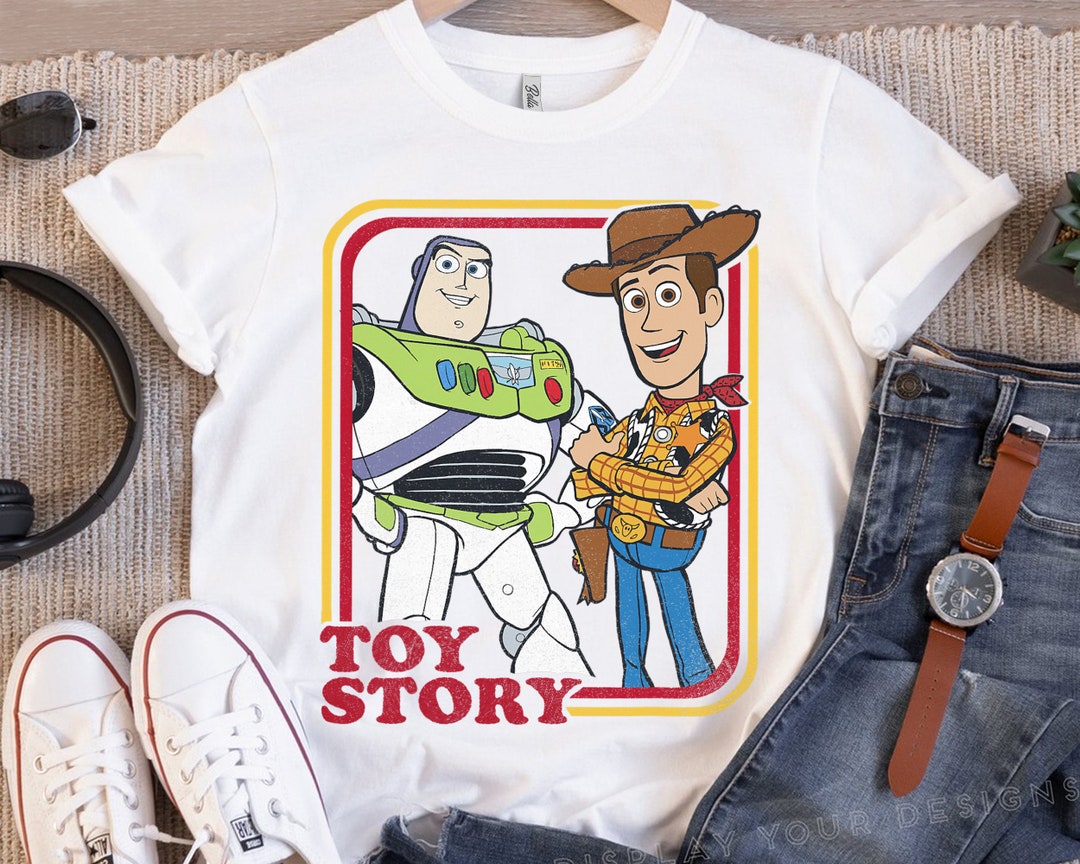 Disney Pixar Toy Story Buzz Lightyear Woody Buds Retro Shirt - Etsy
