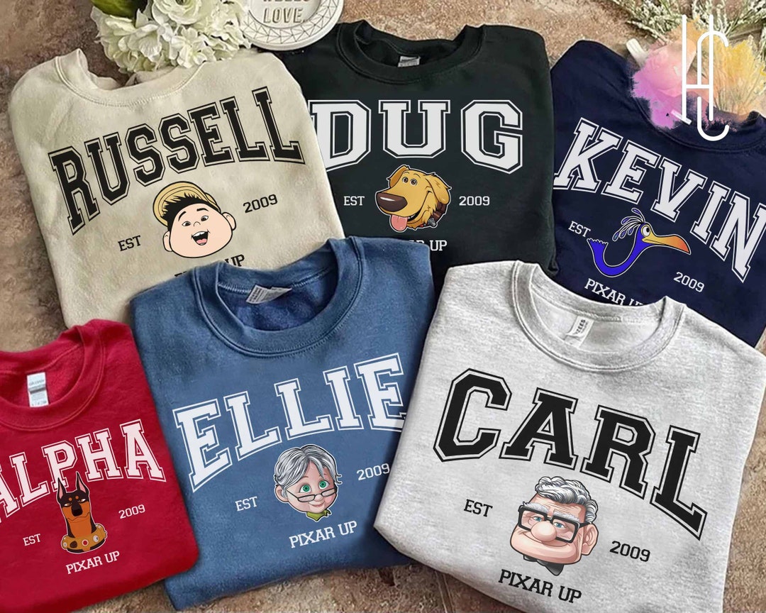Vintage Disney Pixar up All Characters Group Custom Retro - Etsy