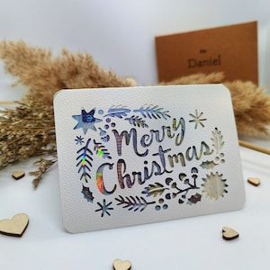 Christmas card &quot;Merry Christmas&quot; with money compartment as a gift (money gift Christmas)