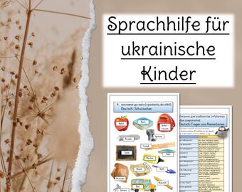 Aide au démarrage pour les enfants réfugiés d'Ukraine, standwithukraine) Livret d'accueil