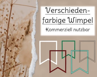 20 verschiedenfarbige WIMPEL (zur Umsetzung eigener Projekte)