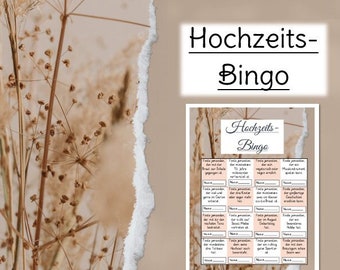 Wedding Bingo, Find the Guest, Wedding Game (as an instant download)