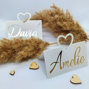 Platzkarten für die Hochzeit (personalisierbare Tischkarten Namensschilder für Geburtstag, Silvester, Weihnachten, Firmenfeier, JGA)