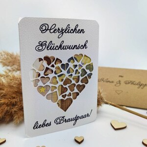 Hochzeitskarte / Karte für das Brautpaar zur Hochzeit / Gratulationskarte (personalisierbar)