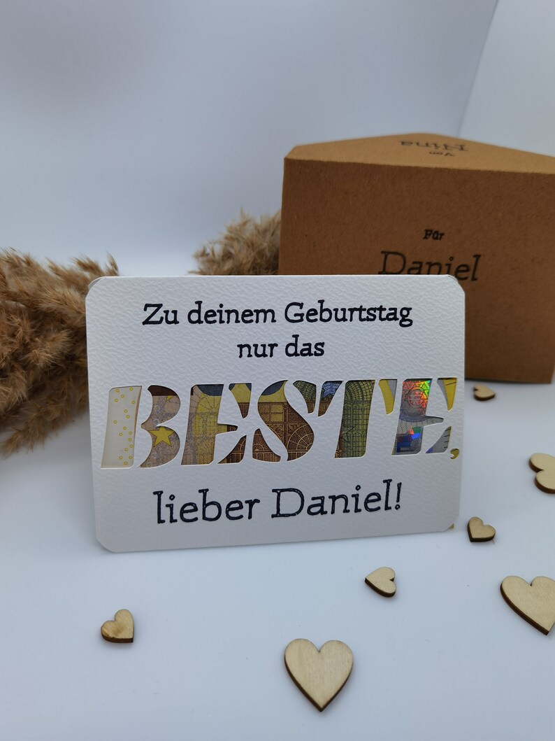 GeburtstagsKarte für Geldgeschenk (Geschenk mit Geld zum Geburtstag