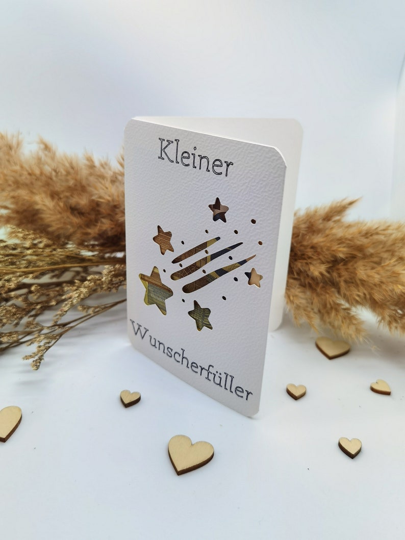 Geldgeschenk-Karte Wunscherfüller personalisierbares Geldgeschenk für Weihnachten, Geburtstag, Jubiläum inkl. Craftpapier-Kuvert Bild 4