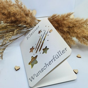 Geldgeschenk-Karte Wunscherfüller personalisierbares Geldgeschenk für Weihnachten, Geburtstag, Jubiläum inkl. Craftpapier-Kuvert Bild 3