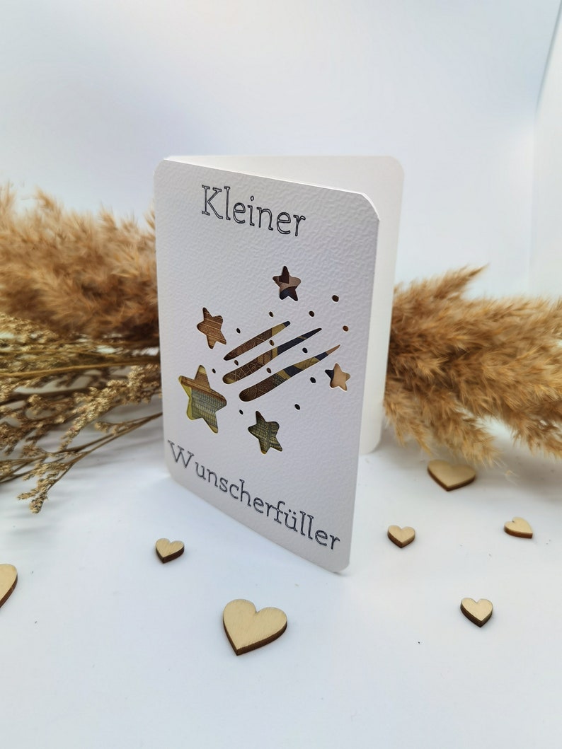 Geldgeschenk-Karte Wunscherfüller personalisierbares Geldgeschenk für Weihnachten, Geburtstag, Jubiläum inkl. Craftpapier-Kuvert Bild 5