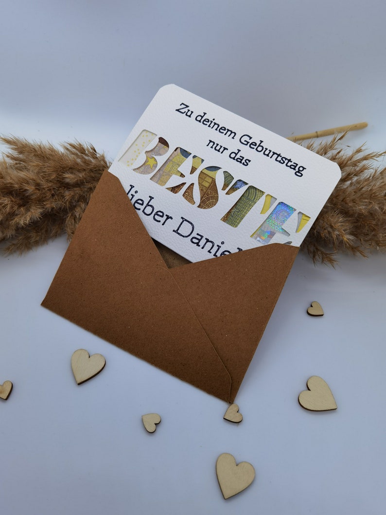 GeburtstagsKarte für Geldgeschenk (Geschenk mit Geld zum Geburtstag