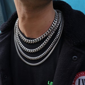Stainless Steel 316L 4mm 6mm 10mm 14mm Wide Miami Cuban Men Link Premium Chain