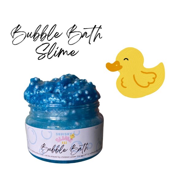 Bubble Bath Foam Bead Slime Blue Slime Easy to Play With Etsy
