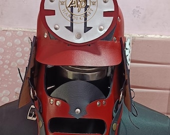 Samurai Helmet - Leather armor for LARP and Cosplay