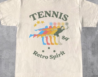Camiseta de tenis, Camiseta gráfica retro con espíritu del tenis del 89, Camiseta informal para jugadores de tenis, Camiseta de club de tenis, Regalo unisex para amantes del tenis
