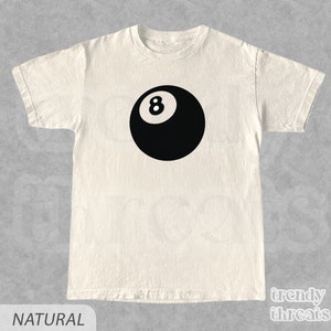 Vintage 8 Ball 90s Graphic T-Shirt | Retro Pool Design Shirt | Billard Y2k Tee | Cool 80s Billard Gift