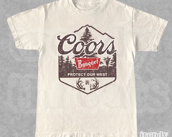 Coors Western Cowboy T-Shirt, Retro Coors Tee, Vintage 90s Graphic Western Shirt, Wild West Gift, Rodeo Oversize Cowboy Shirt, Unique Gift