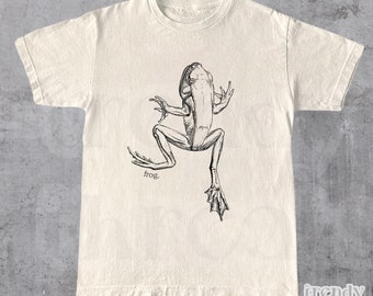 Camiseta vintage anos 90 tatuagem sapo anatomia, camiseta retrô sapo, camiseta engraçada sapo, presentes legais sapo, camiseta meme, camiseta unissex relaxada adulto, camiseta areia