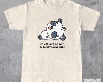 Panda Energy Saving Tee | Funny Lazy Panda Unisex T-Shirt | Casual Comfort Wear | Perfect Gift for Humor Lovers