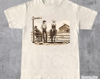 Western Cowboy Vintage T-Shirt, Retro Cowboys Graphic Shirt, Vintage Wild West Unisex Shirt, The End, Western Gift, Y2k Aesthetic Shirt