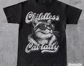 Childless Cat Lady Shirt, Feminist Shirt, Vote Shirt, Election Shirt, Voter Shirt, Political Gift, Politics Shirt, Kamala Harris 2024 Shirt