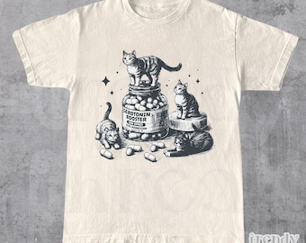 Serotonin Cat Shirt - Mental Health Gift for Cat Lover - Serotonin Booster - Positive Depression Tshirt, Cat, Serotonin Booster