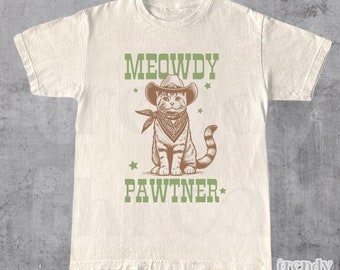 Cowboy Katzen-Shirt, Vintage Cowboy-Shirt, lustiges Cowboy-Katzen-Shirt, Vintage-Shirt, Western-Katzen-T-Shirt