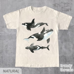 Trio of Orcas T-Shirt, Retro Orcas Shirt, Vintage Sea Animal Shirt, Orca Whale Shirts, Ocean Shirts, Fish Shirts, Marine Shirts