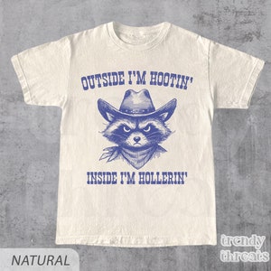 Dehors, je suis hué, t-shirt raton laveur, t-shirt étrange, t-shirt drôle, t-shirt meme, t-shirt panda poubelle, unisexe