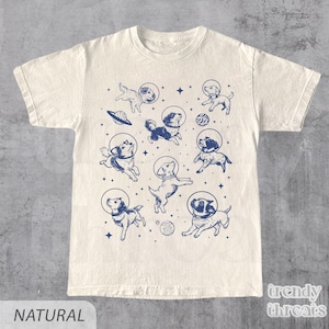 Dogs In Space Shirt, Vintage Meme T-Shirt, Silly Dogs Astronaut Adult Unisex Tee, Dog Lover Gift, Graphic Tee, Astronaut, Dog, Space