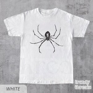 Vintage Spider 90s Graphic Shirt, Pump Cover Spider Shirt, Retro Gym Shirt, Spider Oversize Washed Shirt, Retro Hero Shirt, Gothic Shirt image 2