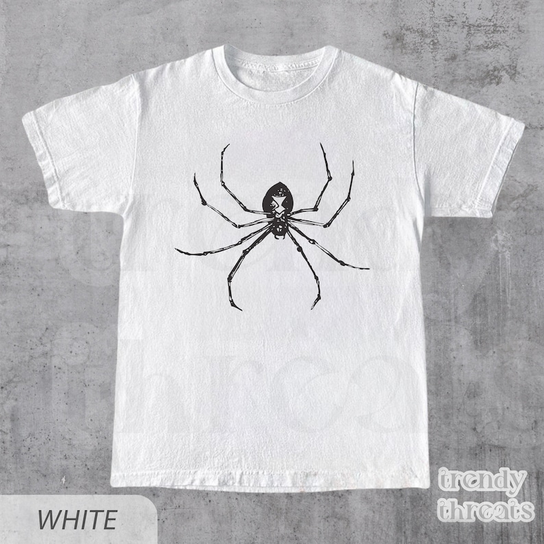 Vintage Spider 90s Graphic Shirt, Pump Cover Spider Shirt, Retro Gym Shirt, Spider Oversize Washed Shirt, Retro Hero Shirt, Gothic Shirt image 2
