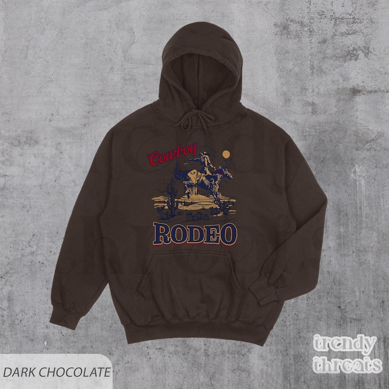Cowboy 90s Vintage Hoodie, Western Sweatshirt, Retro Country Hoodie, Cowboy Bull Sweater, Cool Gift For Him, Grey Soft Oversize Hoodie