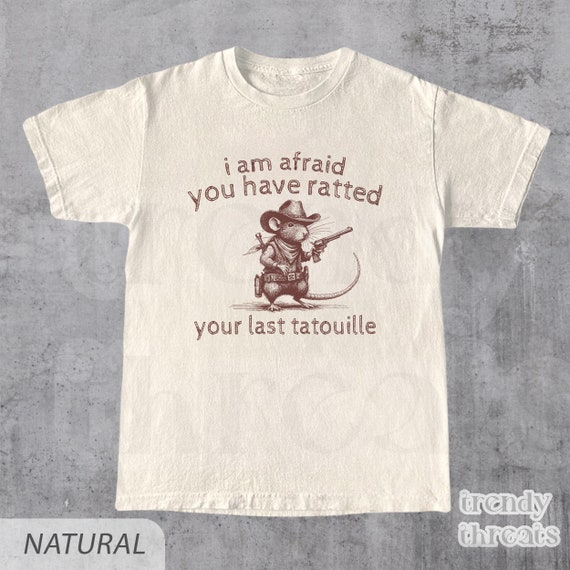 Cowboy You've Ratted Your Last Tatouille Vintage T-Shirt, Retro 90s Funny Cooking Shirt, 2000s Cowboy Cat Shirt, Funny Rat Shirt, Mom Gifts